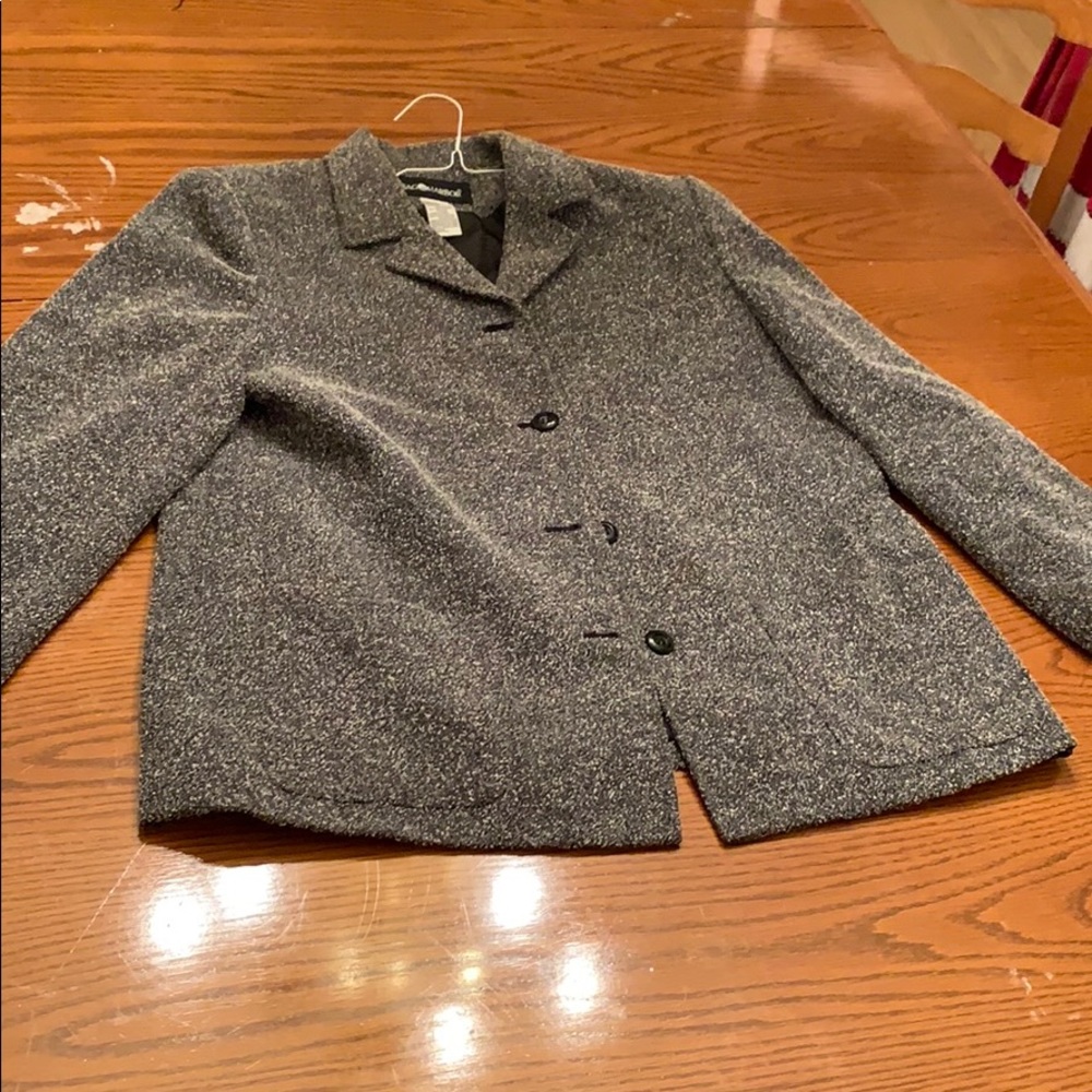 Sag harbor size 12 black white and grey blazer